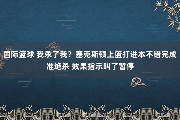 国际篮球 我杀了我？塞克斯顿上篮打进本不错完成准绝杀 效果指示叫了暂停