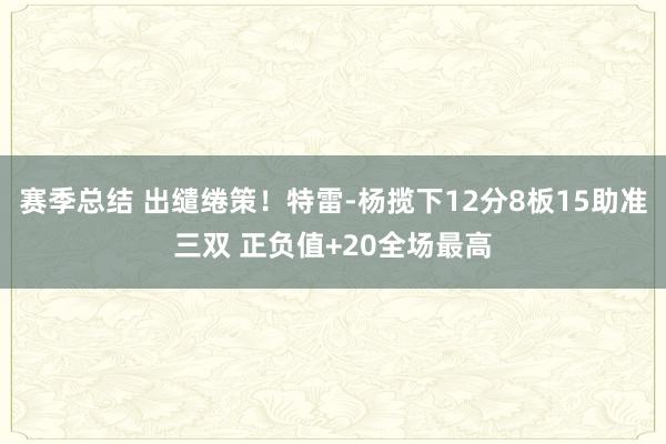 赛季总结 出缱绻策！特雷-杨揽下12分8板15助准三双 正负值+20全场最高