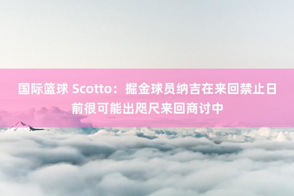 国际篮球 Scotto：掘金球员纳吉在来回禁止日前很可能出咫尺来回商讨中